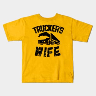 Trucker's wife (black) Kids T-Shirt